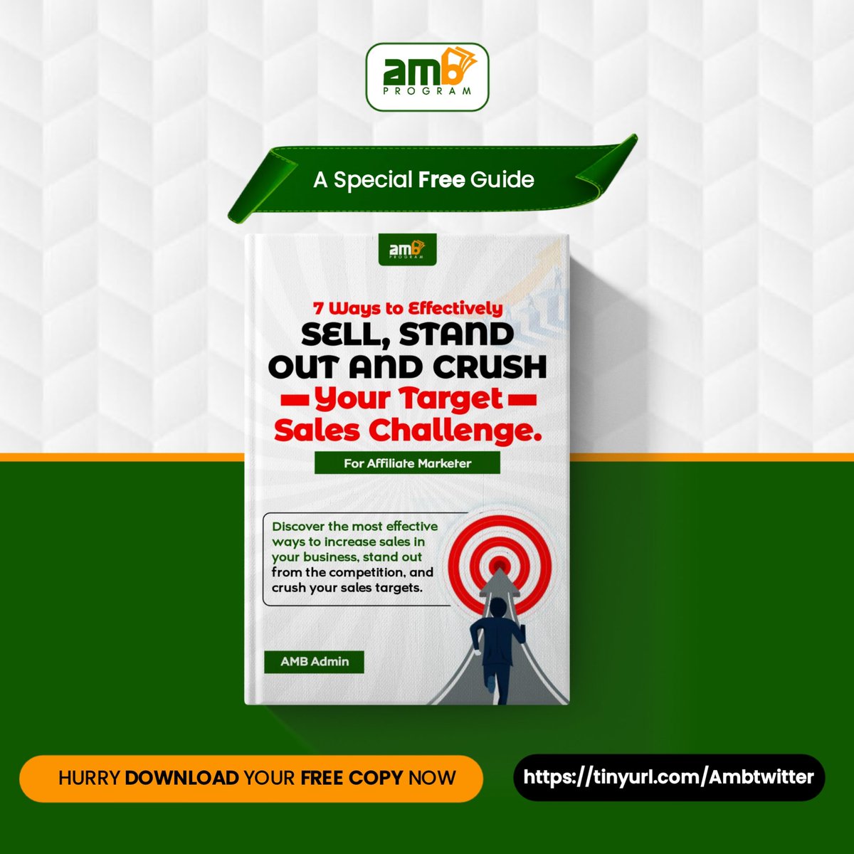 ATTENTION EVERYONE!

Discover 7 Effective Ways to Sell, Stand Out, and Crush Your Target Sales Challenge in this simple, free guide!  

To grab your free copy:  
1. Retweet this post.  
2. Reply "DONE" in the comments.  
3. Follow this account to receive a DM.  

Don't miss out!