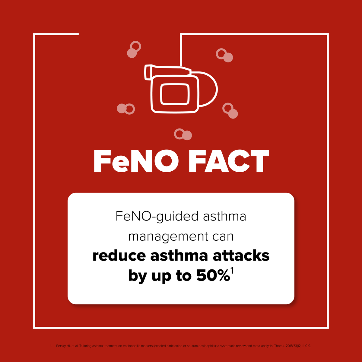 FeNObyNIOX's tweet photo. Elevated FeNO values are associated with a 3.62x greater risk of exacerbations when compared to low FeNO levels. FeNO can help to uncover underlying  inflammation and reduce this risk through guided asthma management, right at the point-of-care.  

Want to learn more? 
https://t.co/z8MC6eM50V
