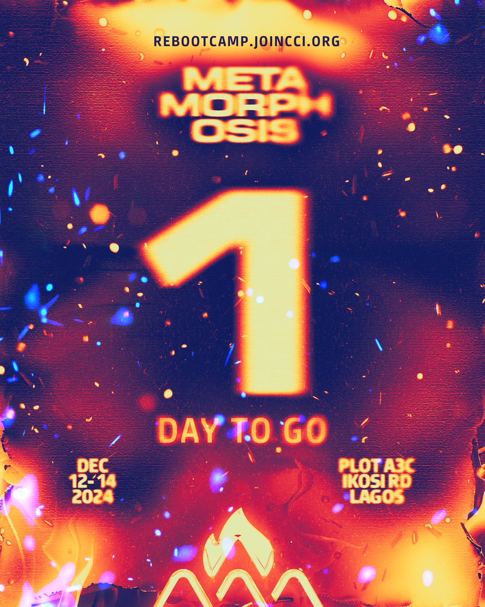 cci__global's tweet photo. It’s just one day to the reboot camp 🥳🥳
Tell us how ready are you for the most anticipated Camp Meeting of the year? 🔥🔥🔥
#Metamorphosis 
#RebootCamp2024 https://t.co/0K7JViADZJ