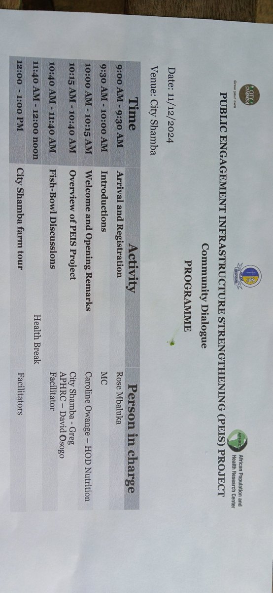 city_shamba's tweet image. Happening Now: Following the inception meeting for the #PEISProject we held in October with @aphrc, we are currently holding our first Community Dialogue, a meeting aimed at engaging clients of the Mama Lucy Kibaki Hospital on the link between #ClimateChange, Food Systems and