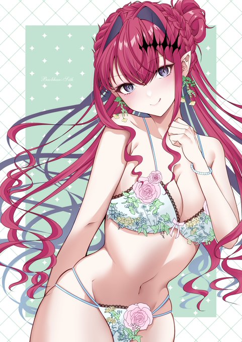 冬コミのグッズにもなる予定のおめかしランジェリーなトリ子👠❤️ #今年も残りわずかなので今年一番伸びた絵を貼る 