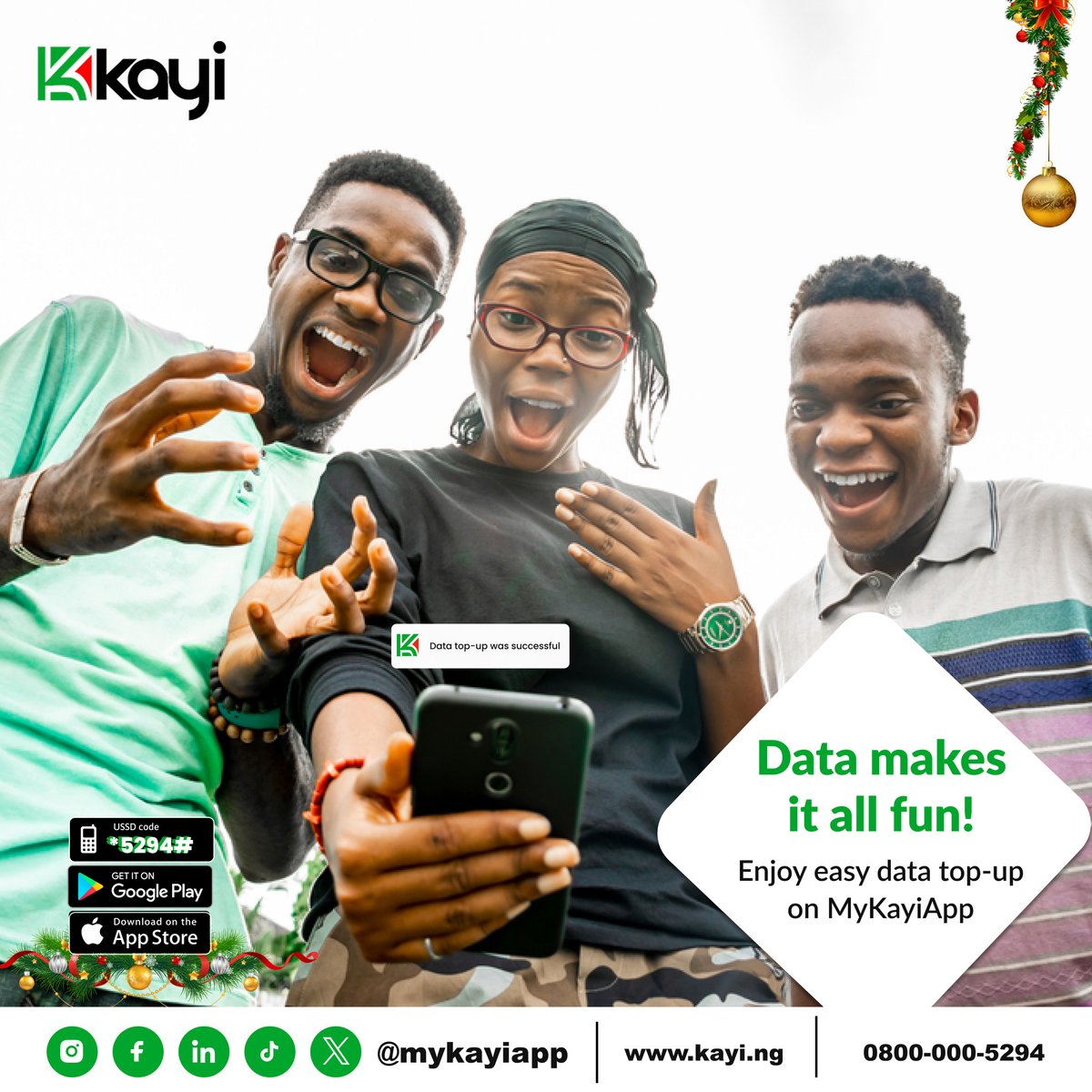 mykayiapp's tweet image. Movie marathons, endless memes, or catching up with friends? Never let low data ruin your fun anyday. Buy data in seconds with Kayiapp!

#DataOnDemand
#MyKayiapp
#Kayiway
#Digitalbanking