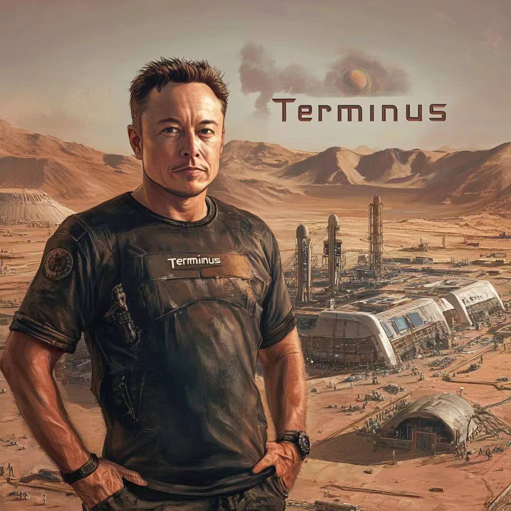 First_Terminus's tweet image. "We must build #Terminus on Mars."
 一 Elon Musk