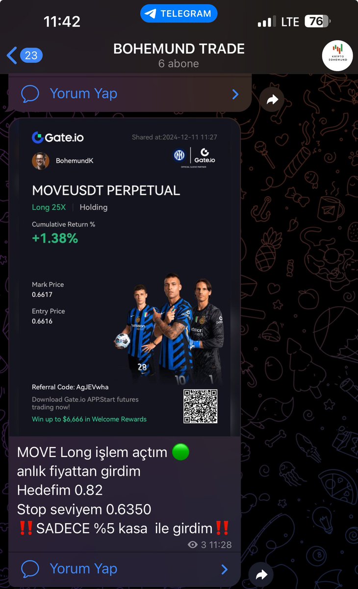 #Move işlemimiz anlık %43 kârda 
Kimseyle yarış halinde değiliz tatlı tatlı paramızı kazanalım 🧿🧿🚀

Ücretsiz grubuma katılmak için mesaj atabilirsiniz 

#Btc #eth #bnb #Gt #Fet #Ücretsizreklam