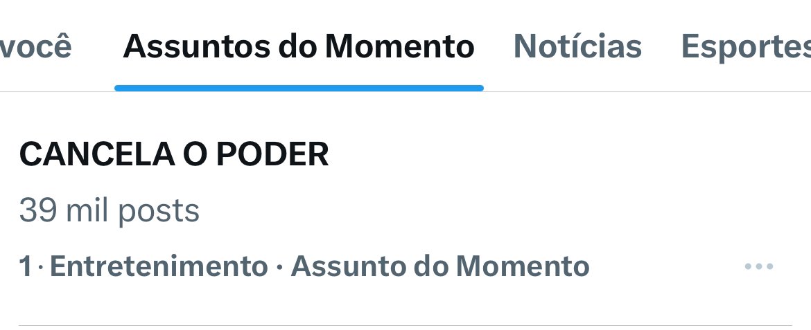 sassa_agarb's tweet photo. Vamos manter nos assuntos mais comentados 
CANCELA O PODER https://t.co/zCIzn9LZby