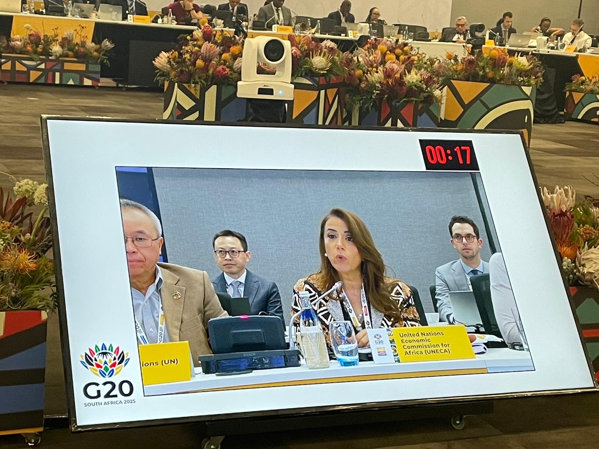 ECA (@eca_official) on Twitter photo At 1st Sherpa Meeting <a href="/g20org/">G20 South Africa</a> under South Africa Presidency, ECAās Deputy Exec Secretary <a href="/HananMorsy14/">Hanan Morsy</a> commends setup of TaskForce on Inclusive Growth, Industrialization, Employment & Reduced Inequality, and called for urgent actions on debt, investment & #GFA reformĀ asĀ enablers. At 1st Sherpa Meeting <a href="/g20org/">G20 South Africa</a> under South Africa Presidency, ECAās Deputy Exec Secretary <a href="/HananMorsy14/">Hanan Morsy</a> commends setup of TaskForce on Inclusive Growth, Industrialization, Employment & Reduced Inequality, and called for urgent actions on debt, investment & #GFA reformĀ asĀ enablers.