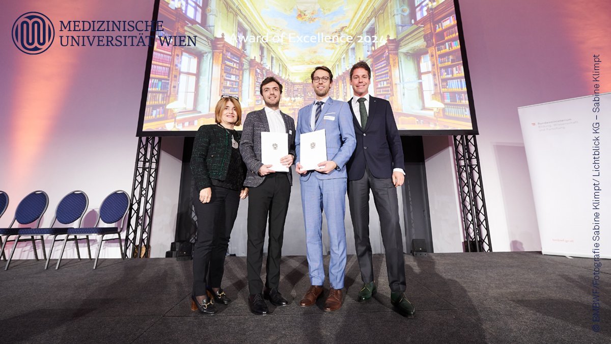 Ausgezeichnete Abschlussarbeiten an der #MedUniWien! 👏⬇️

Wir gratulieren Georg Semmler und Alfredo Cristiano De Sá Fernandes zum Erhalt des #AwardOfExcellence vom #Wissenschaftsministerium.

Mehr über die besten Dissertationen des Jahres! ➡️ bit.ly/4f5Uju5