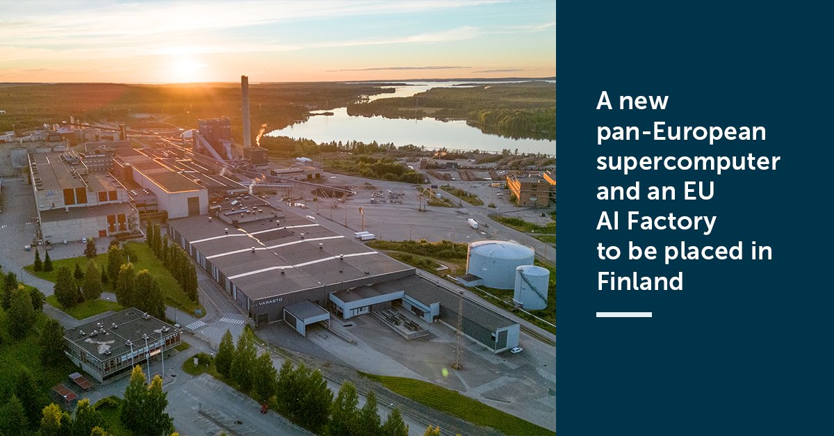 🇫🇮 A new pan-European #supercomputer and a European Union #AIfactory will be placed in Finland and operated by CSC. The investment will ensure Finland’s pioneering position in high-performance computing long into the future.

csc.fi/en/media-relea…