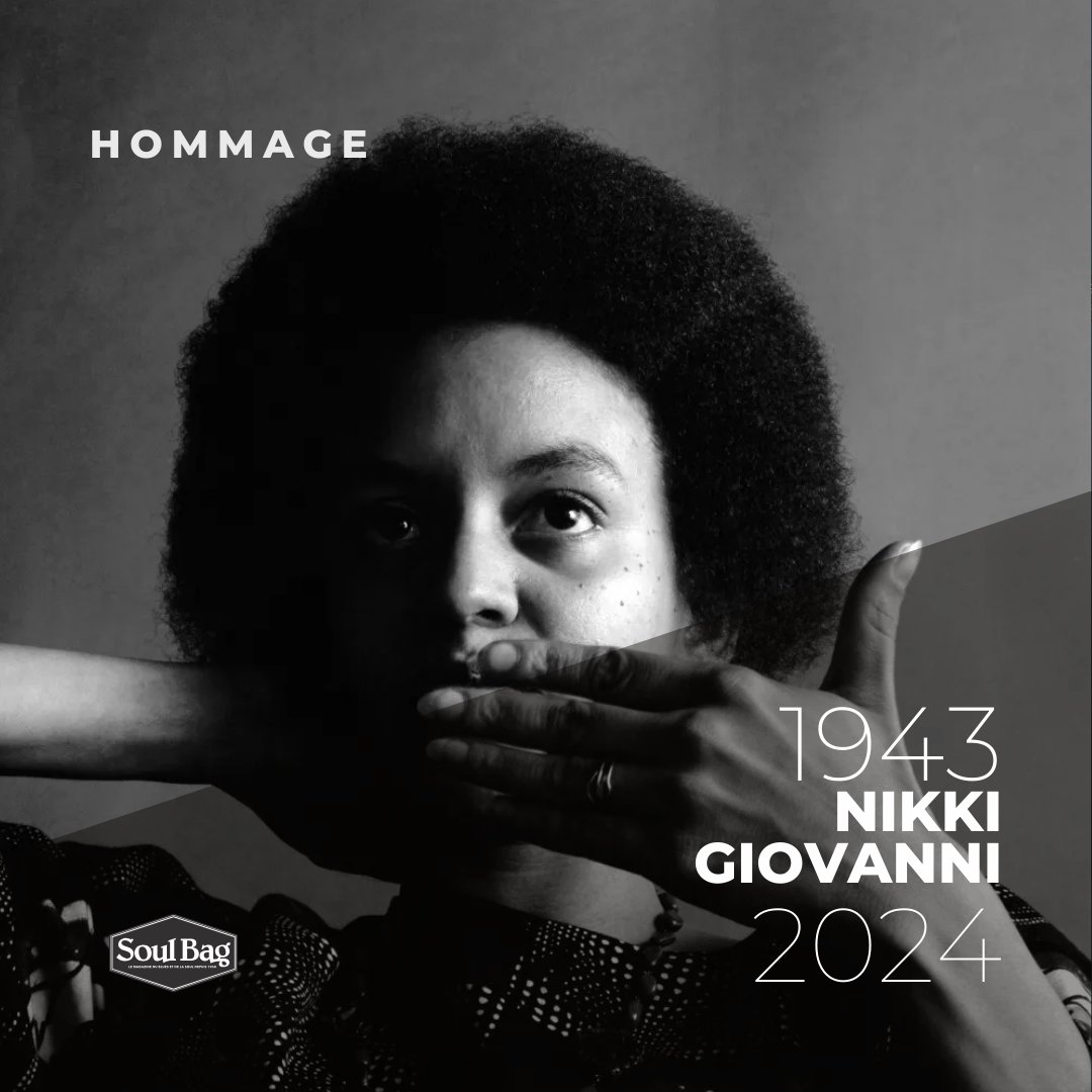 [hommage] Nikki Giovanni (1943-2024)
Figure majeure de la scène intellectuelle américaine depuis les années 1970, surnommée la “Princess of Black Poetry”, la poétesse Nikki Giovanni a marqué de sa voix et de son écriture le Black Arts Movement.
🔗 soulbag.fr/nikki-giovanni…