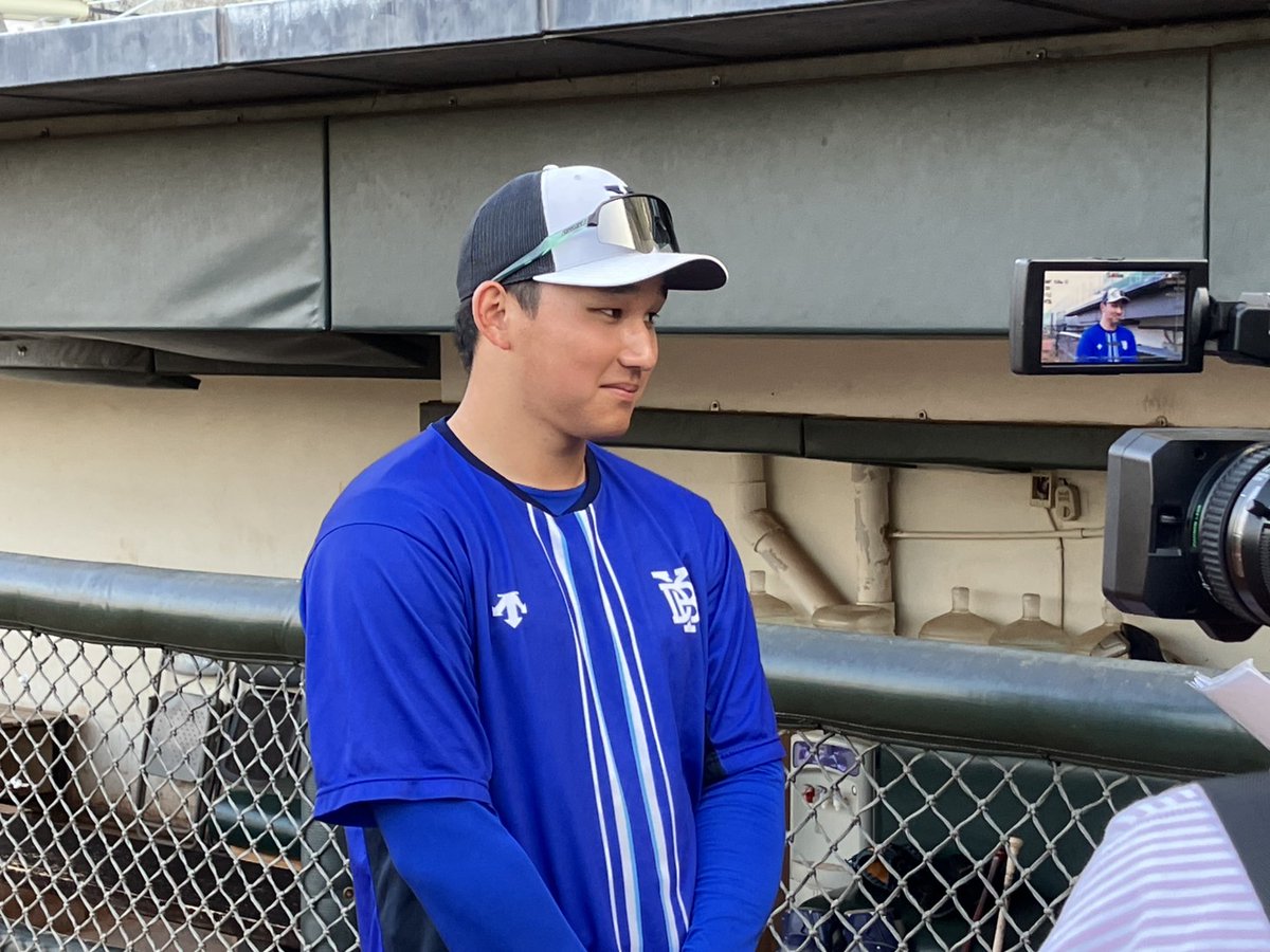 練習後にはメディアからの取材対応📝 #小笠原蒼 選手 #高見澤郁魅 選手