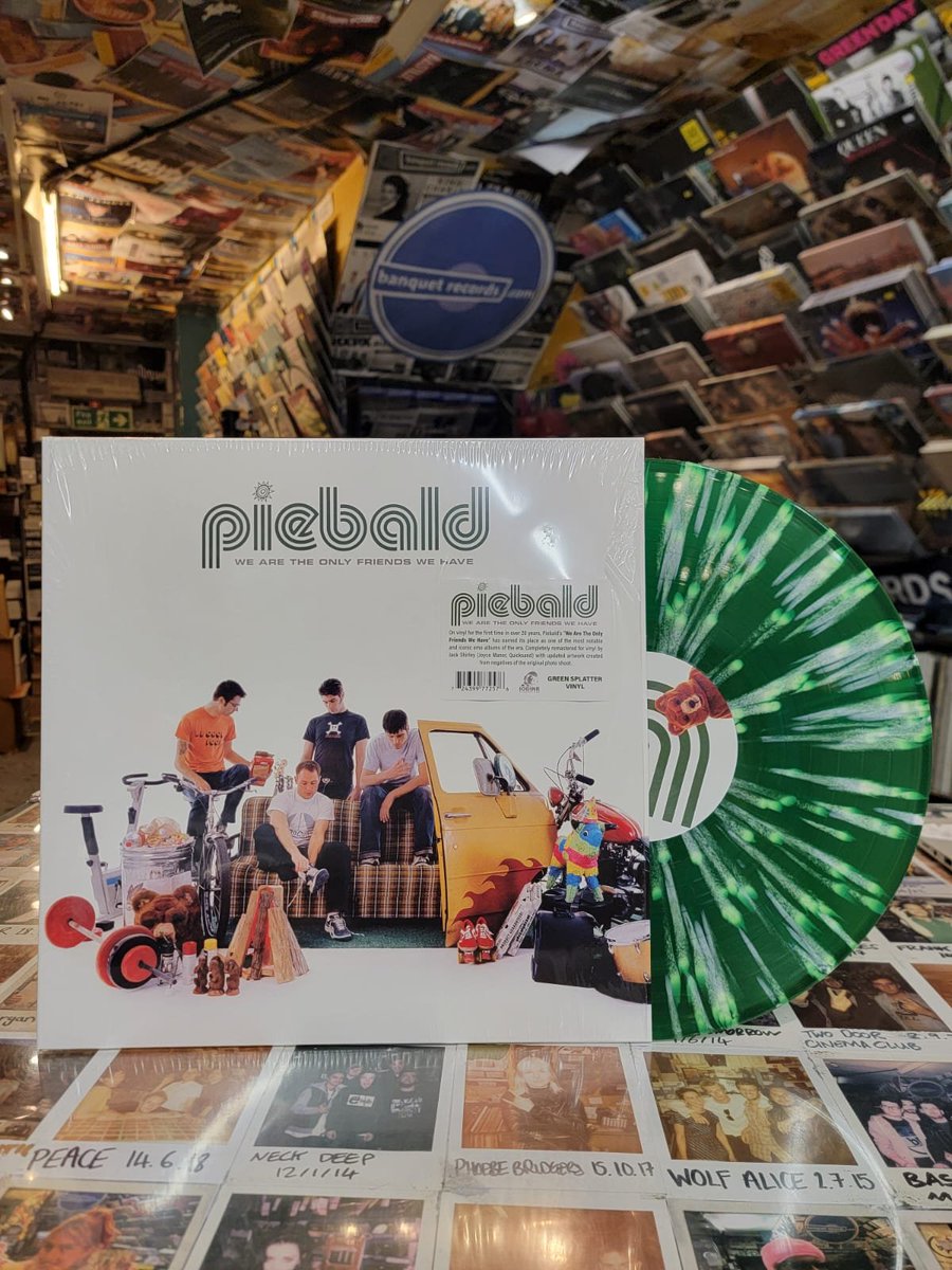 Piebald's We Are The Only Friends That We Have is an all time great album. 

niche? probably. classic? yes, fun times? yes, great songs? ALL OVER. this is the Banquet variant which ships for delivery on Jan 3rd banquetrecords.com/piebald/we-are…