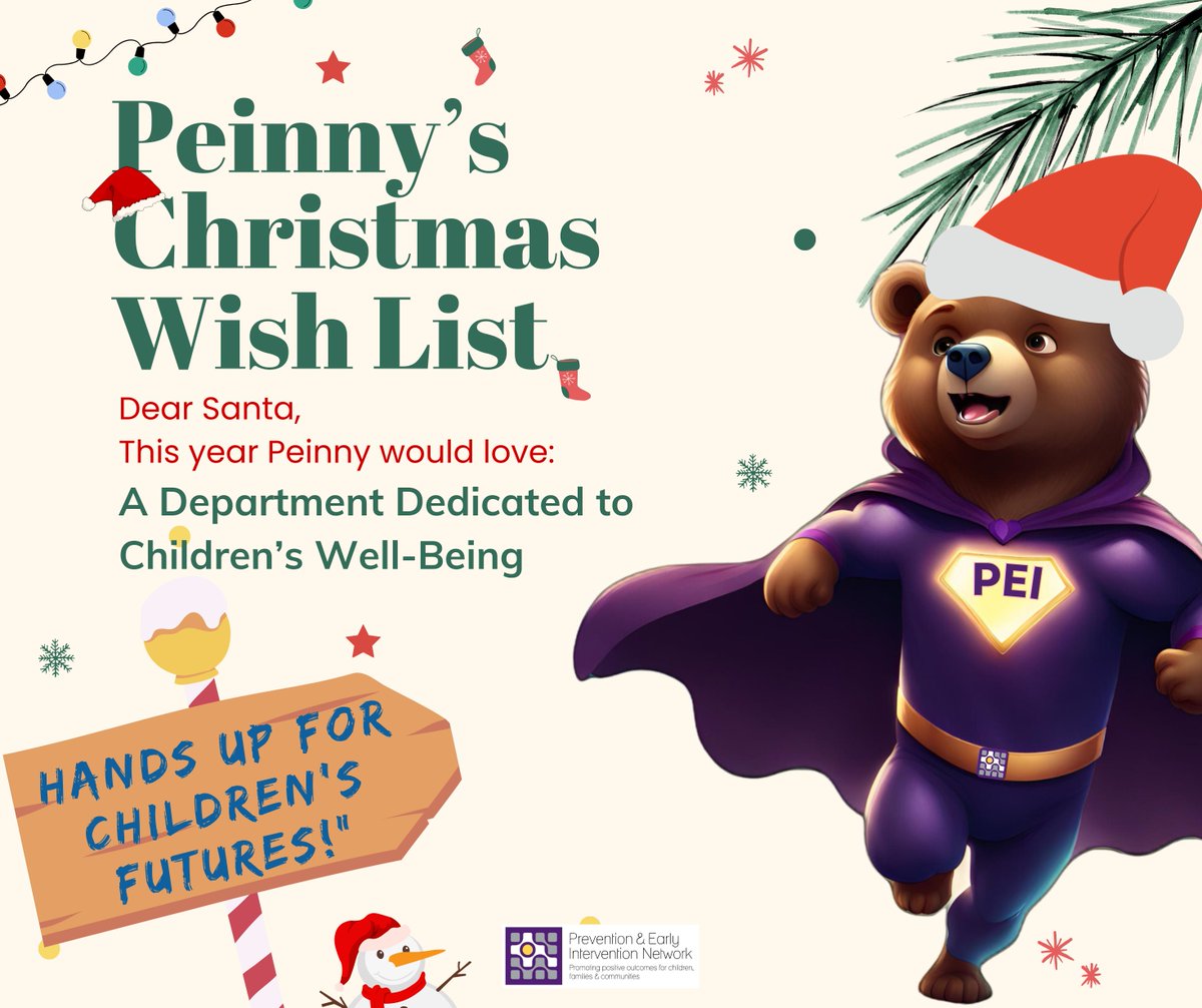 Peinny has 8 asks from the next Programme for Government. Follow along with our #HandsUpforChildren campaign to see the wish list as we post one a day and hope that the Leinster House helpers are listening. Find our more here: pein.ie/hands-up-for-c…