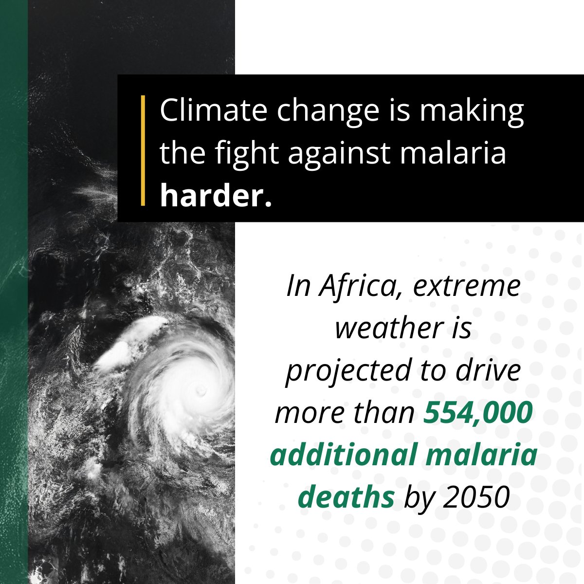 New data suggests extreme weather could result in 550K additional malaria deaths in Africa by 2050, making it more important than ever to commit to eradication.

Strong commitments from African leaders and increased global investment are vital to #EndMalaria.