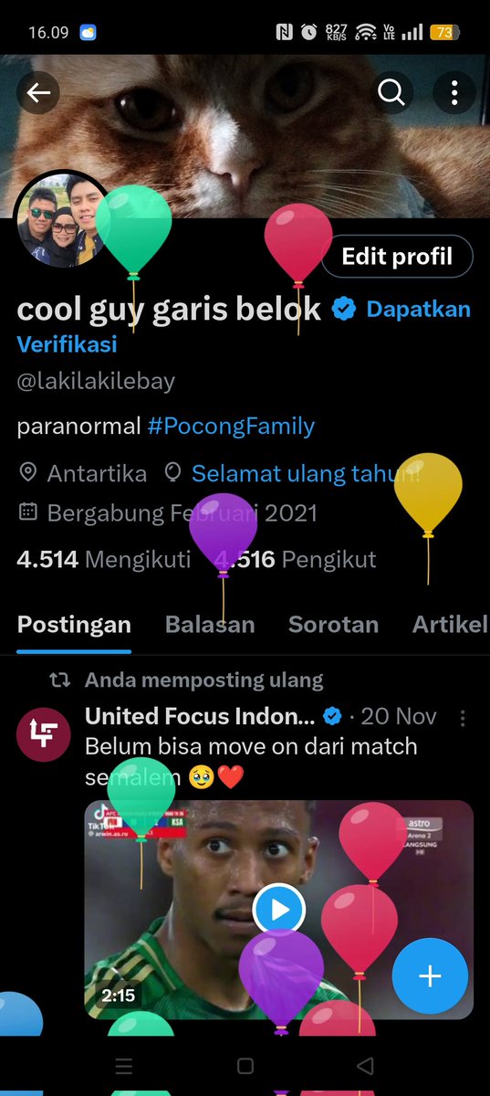 Dpt kiriman balon dr X , ternyata hr ini ultah ku 😱😱😱😱