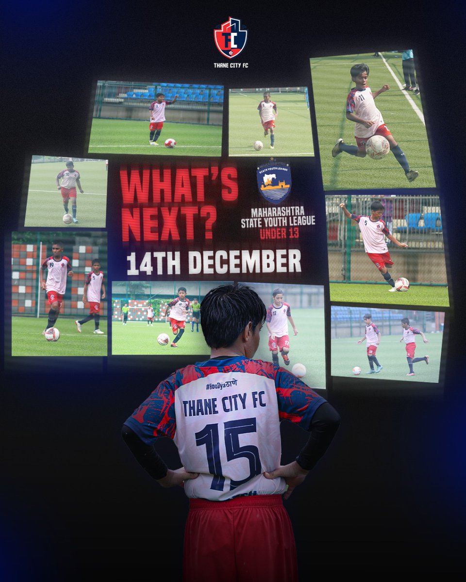 ThaneCityFC's tweet image. Mark your calendars! 🗓️⚽

Our warriors are ready to storm the MSYL U-13 on Dec 14th. 🔥 Every ounce of sweat, grind, and passion leads to this. Let’s cheer them on as they chase glory with every kick, pass, and goal! 💪

#HoudyaThane❤️💙 #MSYL #U13Soccer #GameDay #ChasingGlory