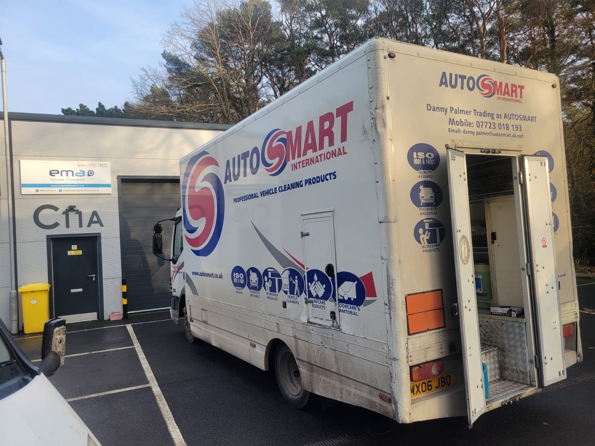 EMA just got their delivery of screen wash for the winter months from Danny our local Dorset <a href="/AutosmartUK/">Autosmart International</a>'s rep.  This is an essential product for the private ambulances, especially in the winter months.
Great guy and great service, would highly recommend!
emapatienttransport.co.uk/our-vehicles-a…