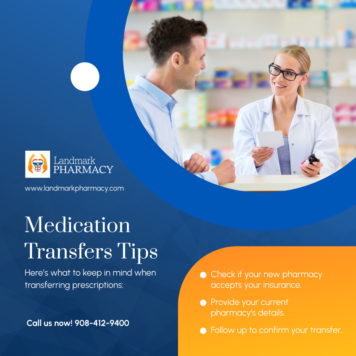 LandmarkPharm's tweet image. Transitioning to a new pharmacy? Keep these tips in mind to ensure a smooth transfer. We’re here to help every step of the way!

#NorthPlainfieldNJ #RetailPharmacy #TransferTips
