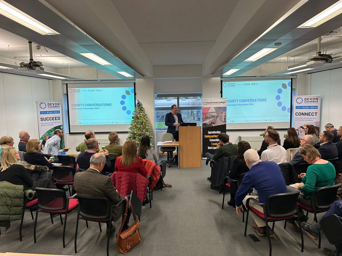 Delighted to be back at <a href="/sdcollege/">South Devon College</a> for #CountyConversations to enjoy fantastic networking opportunities, tasty food and drinks and some superb guest speakers ⭐ 

Stay tuned for a very special announcement involving our hosts! 👀

#connectgrowsucceed #peopleplanetpurpose