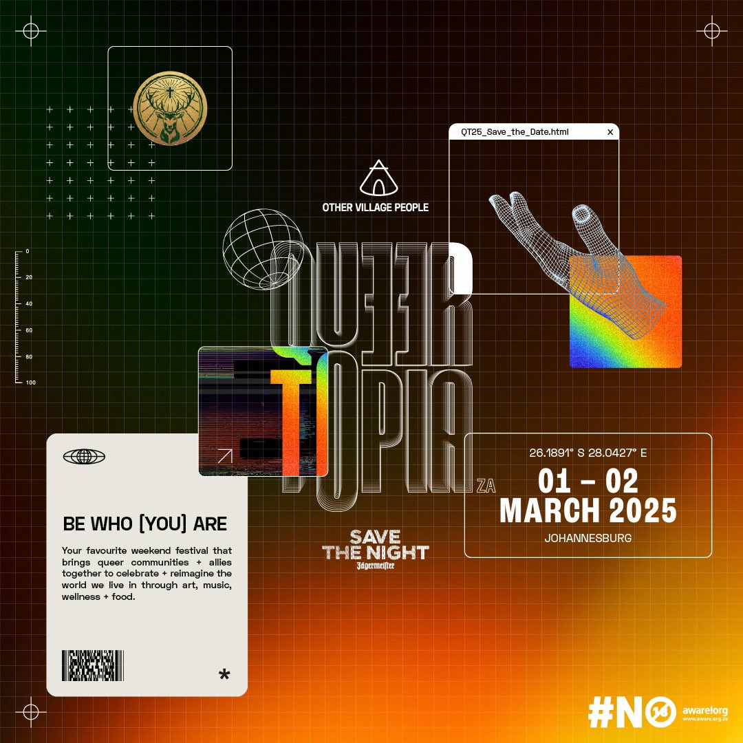 Andyeed's tweet image. QUEERTOPIA.za  2025 

We are definitely excited for what we have in store for our community. This one is not to be missed, another one for the books with our day ones @jagermeistersouthafrica

Early bird tickets available on Quicket. More details coming soon