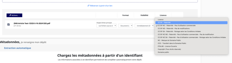 [BLOG] Compléter automatiquement le dépôt avec la licence extraite du fichier (licences
<a href="/creativecommons/">Creative Commons</a>
et Copyright) : c'est nouveau et c'est pratique !
#scienceouverte #depotfacile
En savoir plus ▶️ ccsd.cnrs.fr/2024/12/comple…