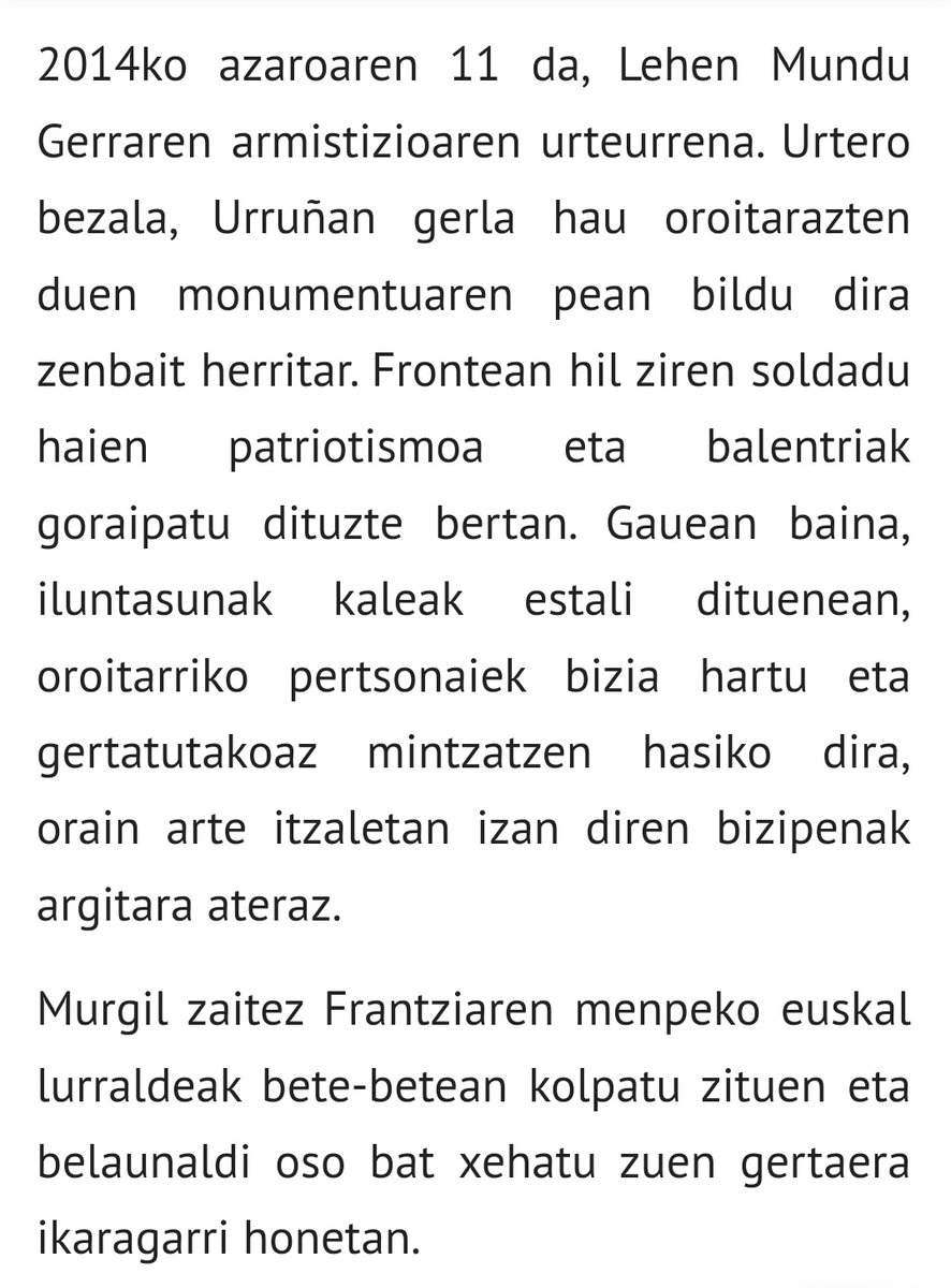 Zer-nolako eragina izan zuen Lehen Mundu Gerrak Ipar Euskal Herrian? 🤔

Bihar 19:00ean Deustuko Herriko Tabernan, 'Aldaxka Pozoituak' komikiaren aurkezpena <a href="/ibarra_aritz/">Aritz Ibarra</a>|ekin 👇