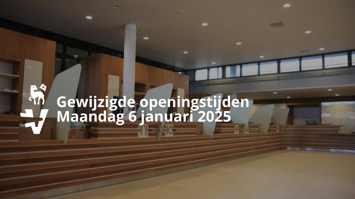 I.v.m. een interne bijeenkomst is het gemeentehuis geopend vanaf 10.00 uur.

Meer informatie: velsen.nl/gewijzigde-ope…