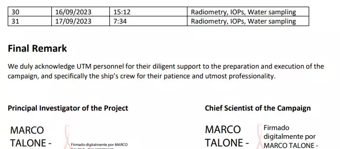 Marco Talone, máximo responsable del Garcia del Cid, investigador del <a href="/CSIC/">CSIC</a>, no solo NO refleja en su informe final la desaparición de Carmen Fernández, es que agradece a la tripulación su paciencia.

Así lo recoge <a href="/lara_grana/">Lara Graña</a> 
farodevigo.es/mar/2024/11/15…

icm.csic.es/es/staff/marco…