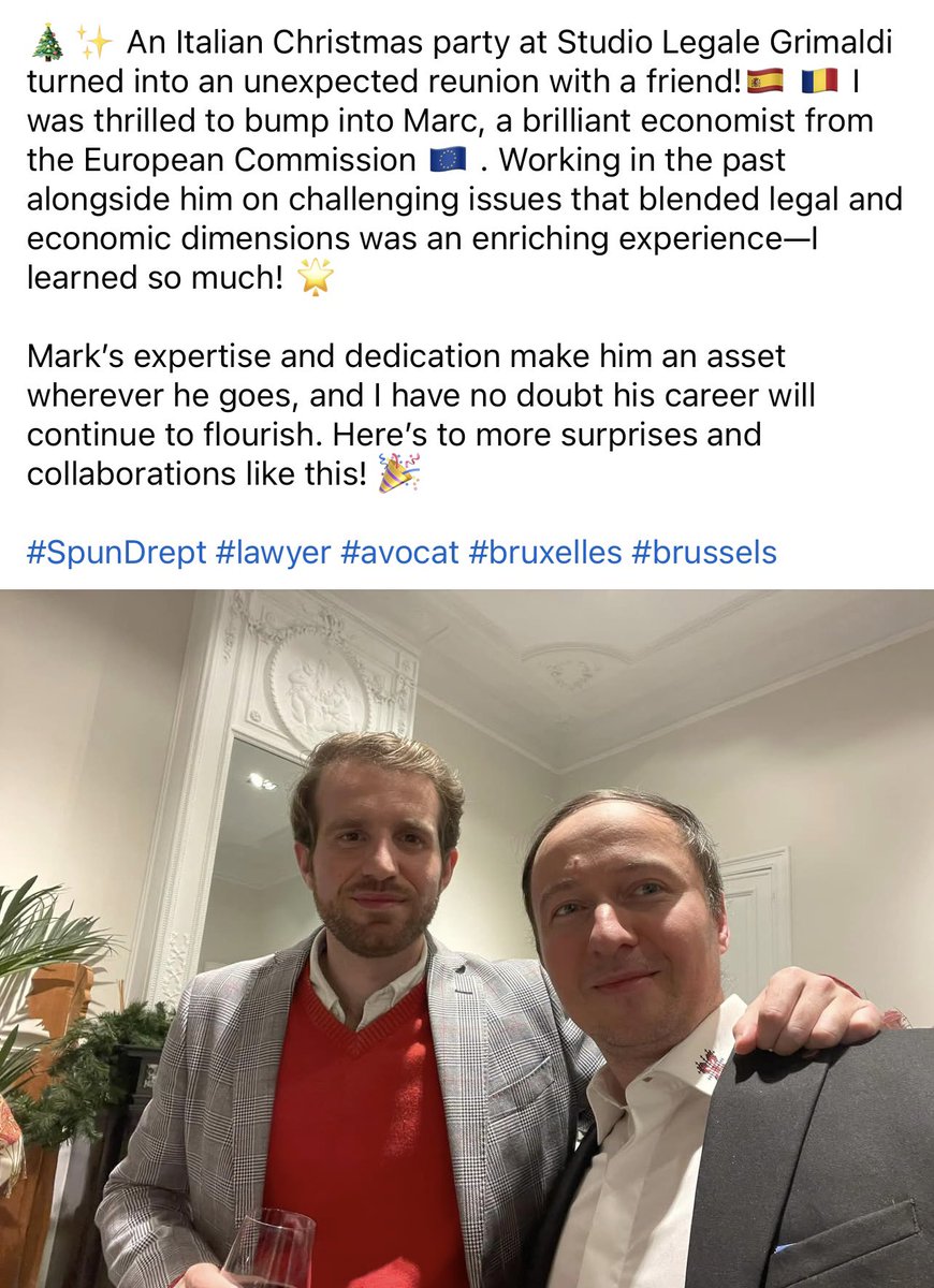 dragos_lucian's tweet image. 🎄✨ An Italian Christmas party at Studio Legale Grimaldi turned into an unexpected reunion with a friend!🇪🇸 🇷🇴

#SpunDrept #lawyer #avocat #bruxelles #brussels