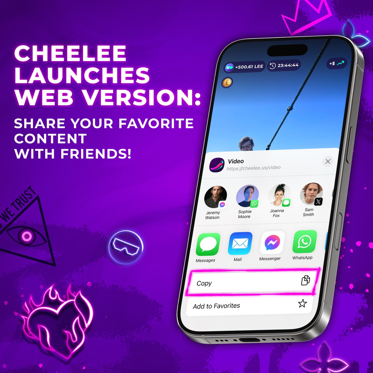 Hey, Cheeleers! Cheelee now has a web version! Sharing your favorite  content is now even more convenient! What does this mean for you? You can  share awesome videos and interesting creators even