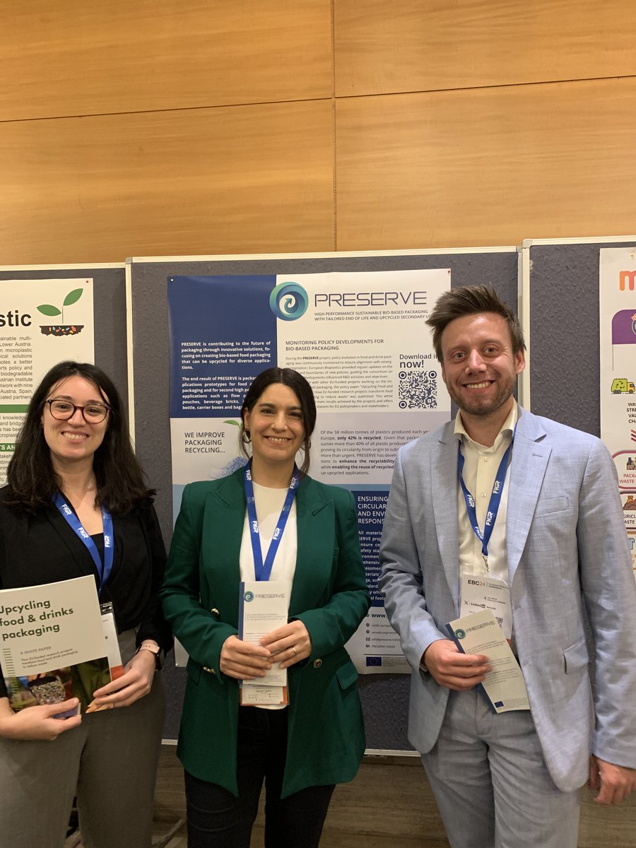 Hello from Berlin 👋 We are at the @EUBioplastics conference 2024 to have a look at the latest trends in bioplastics.

Don't forget that we will showcase the project results tomorrow!

Register now and see you tomorrow at 9: eventbrite.de/e/preserve-fin…