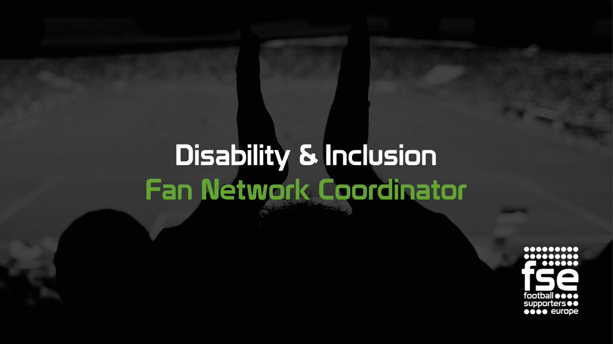 📢 Work for FSE!

Football Supporters Europe is recruiting for a Disability &amp; Inclusion Fan Network Coordinator.

⏳ The deadline for applications is Friday, 3rd January 2025.

🔗 More info &amp; apply: bit.ly/3Dji0Sa