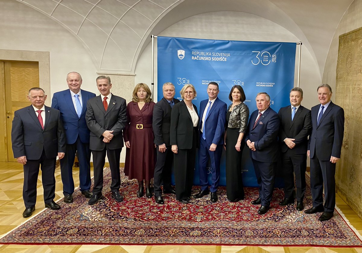 SAOofHungary's tweet photo. Vice-President Dr. Csaba Szomolai represented the @SAOofHungary  at the ceremony held on 8-9 December 2024 in Brdo to mark the 30th anniversary of the establishment of the Court of Audit of the Republic of Slovenia (@racunskosodisce ). https://t.co/uay1Cb3rY7