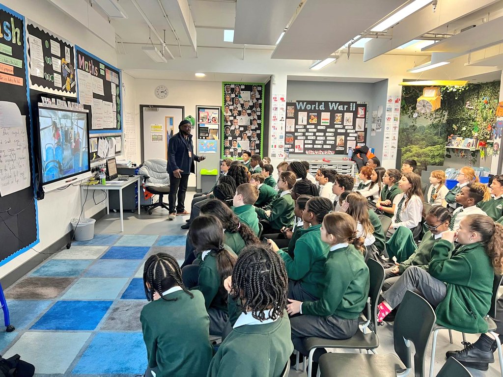 AlbionPrimary's tweet photo. Yesterday Year 6 had a visit from TFl who came to speak with the children about being safe on public transport in London and road safety. The pupils were asked to role play different scenarios to test their new learning.
#APSYear6 https://t.co/bHgz9zIBsp