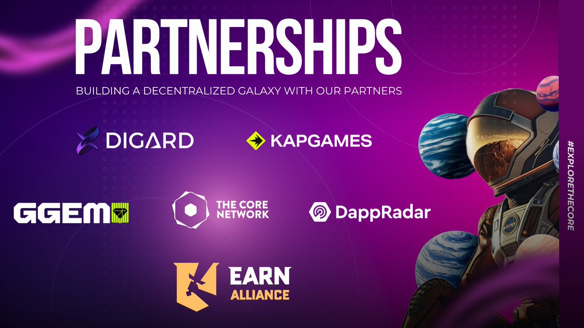 explore_thecore's tweet photo. Explorers, we’re cooking up next-level collabs to expand The Core’s Universe!

We’ll add each new partnership to this thread as it’s announced 🚀

Stay tuned as there will be regular updates 👀 https://t.co/EV5GwVq88e