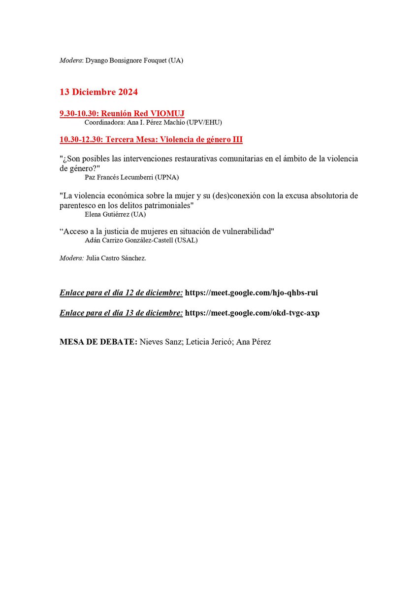 Este jueves y viernes celebraremos en la Universidad de Alicante el IV Seminario de investigación interuniversitario de la Red “Violencia contra las mujeres: nuevos desafíos -VIOMUJ-“. El seminario será dirigido por Carmen Juanatey Dorado (UA) y Ana I. Pérez Machío (UPV).