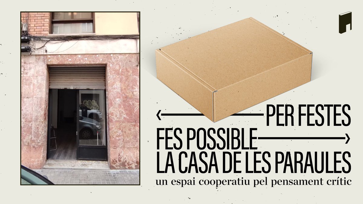 ATENCIÓ! 🧩 Avui neix la <a href="/casaparaules/">casa de les paraules</a>, un nou espai cultural i literari únic a Barcelona

◽️ Per fer-ho possible impulsem un <a href="/goteofunding/">𝗚𝗼𝘁𝗲𝗼</a> per regalar (-vos) llibres radicals per Nadal 

Tota la informació a ca.goteo.org/project/constr…