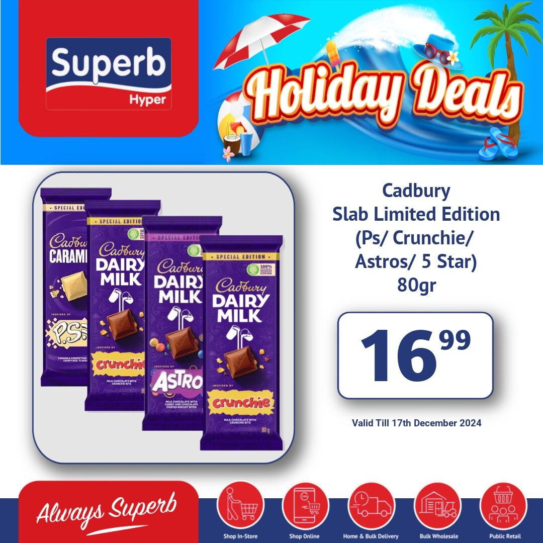 Superbhyper's tweet image. Superb Hyper Promotions
Weekly Surprises, Incredible Deals
Shop Online: superbhyper.co.za
Get Same Day Delivery For Only R29! 
Order Via WhatsApp Or Email
Whatsapp:063 900 2200
Email:sales@superbhyper.co.za
Shop In-store:17 Smithers Road, KwaDukuza
Valid: 17th December 2024