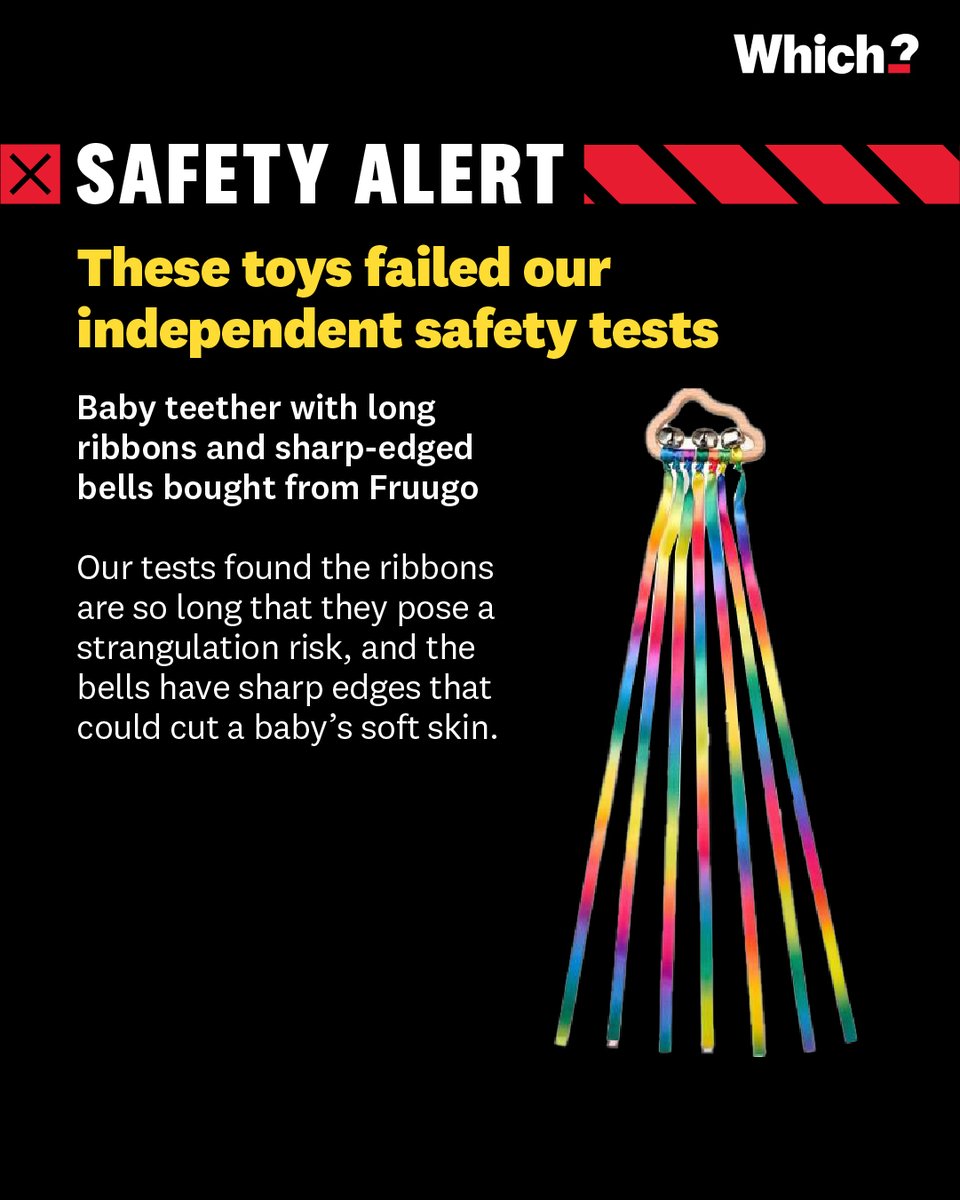 ⚠️ Safety Alert: These toys failed our independent safety tests.

Over 90% of toys we bought from online marketplaces like AliExpress, eBay &amp; TikTok Shop can’t be legally sold in the UK—over half are dangerous for kids to play with, our new investigation finds.