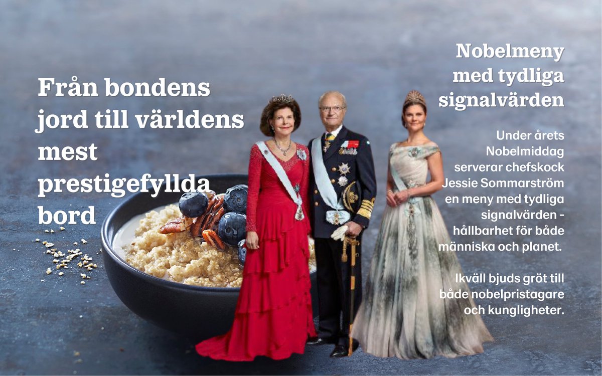 Från gröt till gourmet! Fullkorn tog plats på Nobelmiddagen igår. 👉Läs mer om hälsoeffekterna med fullkorn: lantmannen.se/om-lantmannen/…