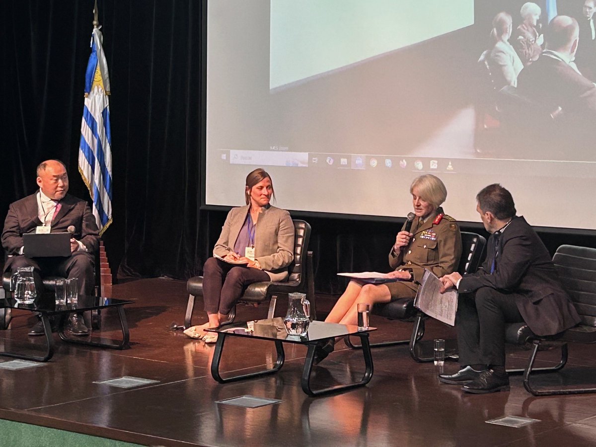 CherylAPearce's tweet image. Sharing my experiences on a panel at the #PKMinisterial hosted by Uruguay. We must remain collectively committed and further the actions to create inclusive &amp;amp; thriving environments, where gender responsive leadership is embedded in our training at all levels. #ServingForEquality