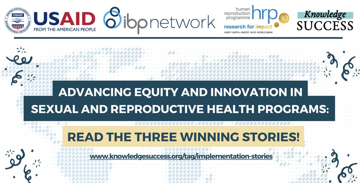 Knowledge SUCCESS (@fprhknowledge) on Twitter photo Need inspiration for your SRH program? 💡
Dive into the insights shared in the 3 winning implementation stories—published in collaboration with the <a href="/ibp_network/">@IBP_network</a>!
Read guidance from fellow implementers and gain inspiration for strengthening your programs: hubs.ly/Q02ZzBnV0 Need inspiration for your SRH program? 💡
Dive into the insights shared in the 3 winning implementation stories—published in collaboration with the <a href="/ibp_network/">@IBP_network</a>!
Read guidance from fellow implementers and gain inspiration for strengthening your programs: hubs.ly/Q02ZzBnV0