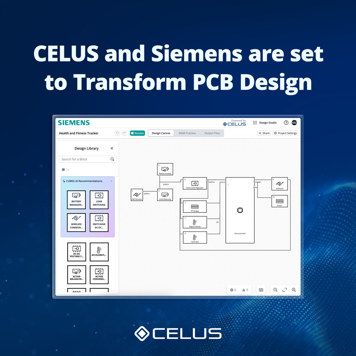 The CELUS and Siemens collaboration is transforming PCB design by combining AI-driven automation with professional design expertise. Explore how these tools can take your projects to the next level: eu1.hubs.ly/H0fgxtG0

#PCBDesign #ElectronicsDesign #Innovation