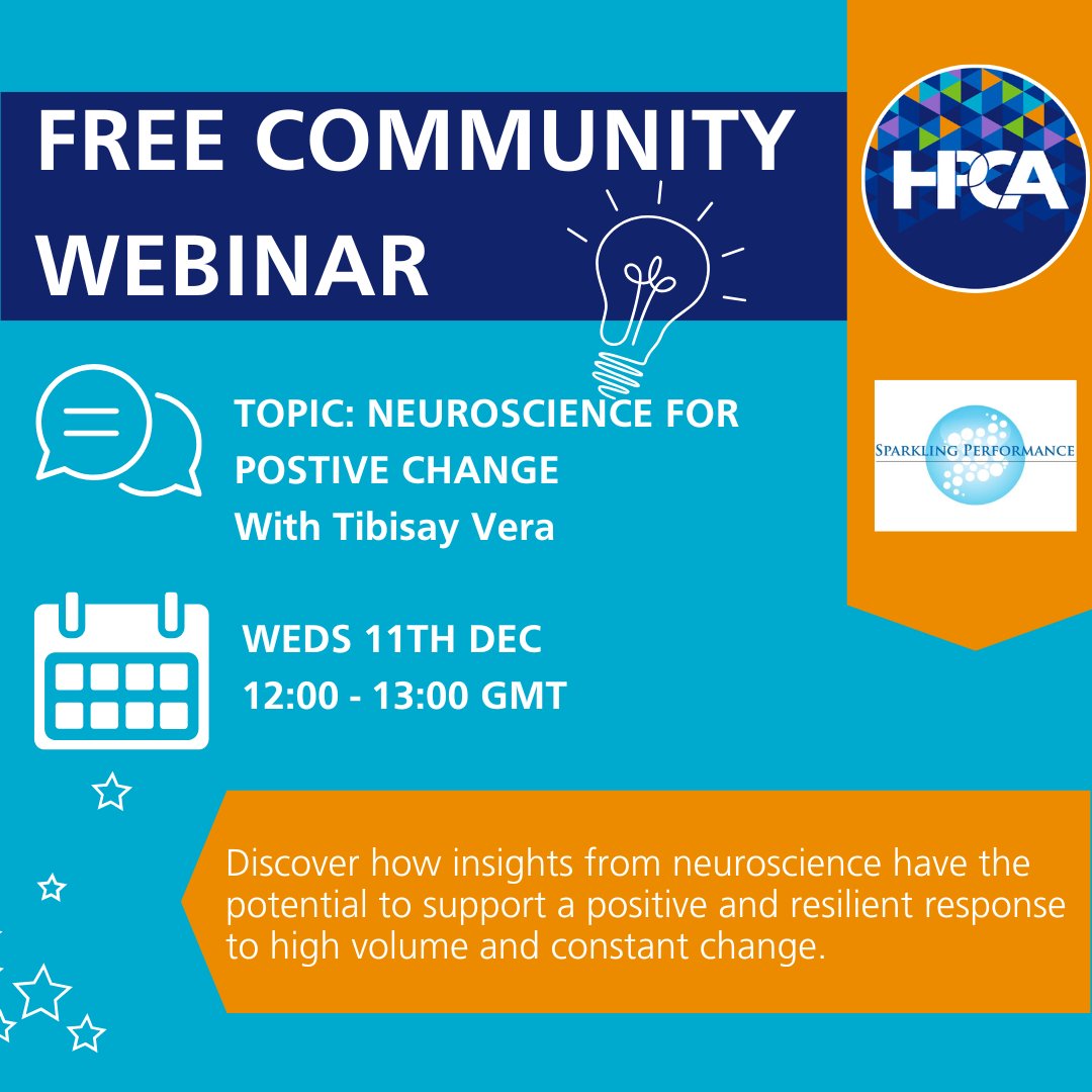 jo_stanford_pm's tweet image. ⭐TODAY HPCA Community Neuroscience for Positive Change⭐
Learn why the brain perceives change as a threat and how to transform that response into a positive experience, empowering you to lead and navigate change more effectively. RESERVE YOUR PLACE HERE: eu1.hubs.ly/H0fhh8j0