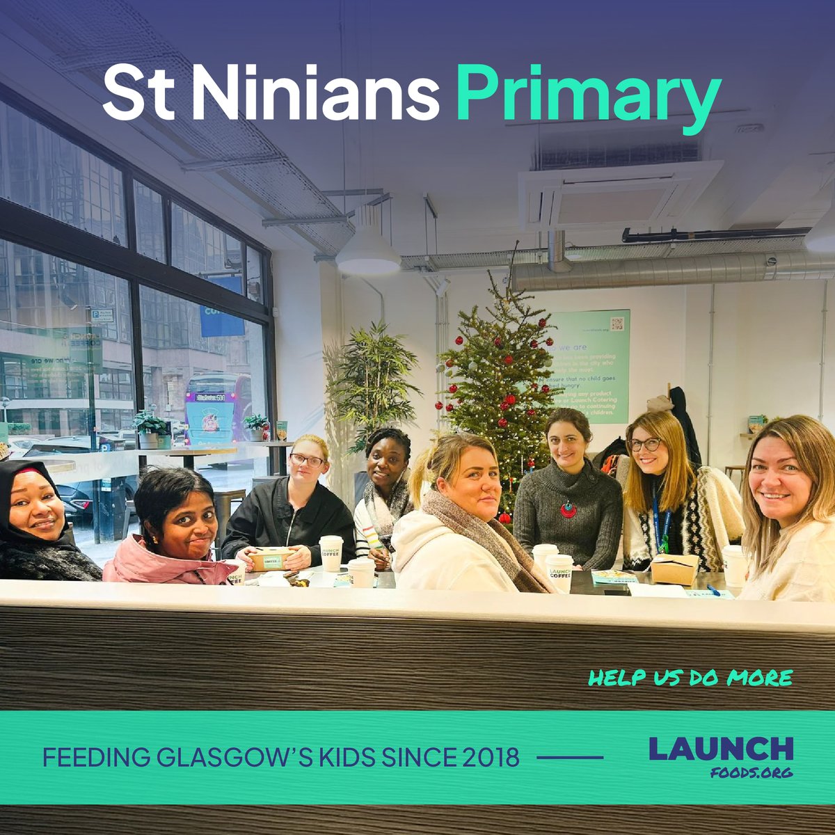 Lovely to see Mrs Milligan and her school Mums from St Ninians in Launch Coffee this morning. 🎄

Always a pleasure hosting your coffee morning and having a blether about your amazing kids! 😍

#1in4 #kindness #peoplemakeglasgow #feedingglasgowskids