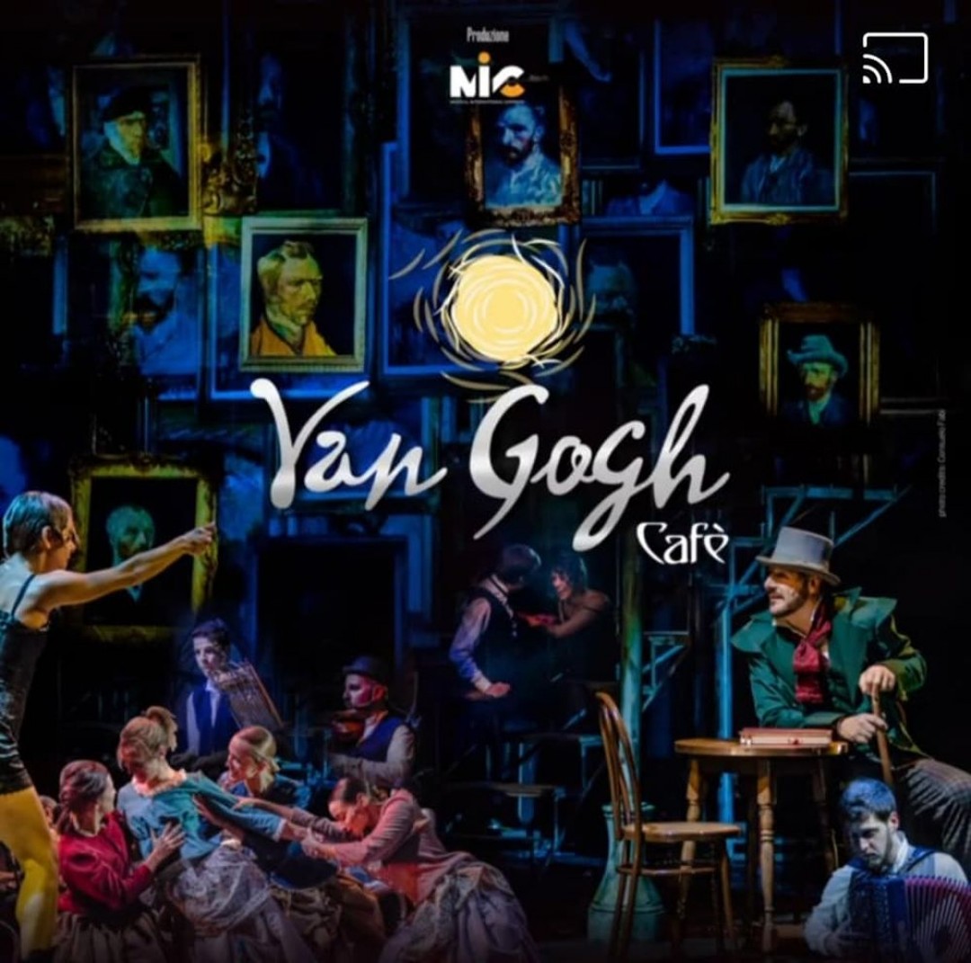 Scritto e diretto da Andrea Ortis, Van Gogh Café Opera Musical è uno  spettacolo musicale che si ispira alle opere e alla straordinaria vita  del pittore Vincent Van Gogh ambientato in un café chantant parigino.
Clicca al seguente link per più info: ìfeelsenigallia.it