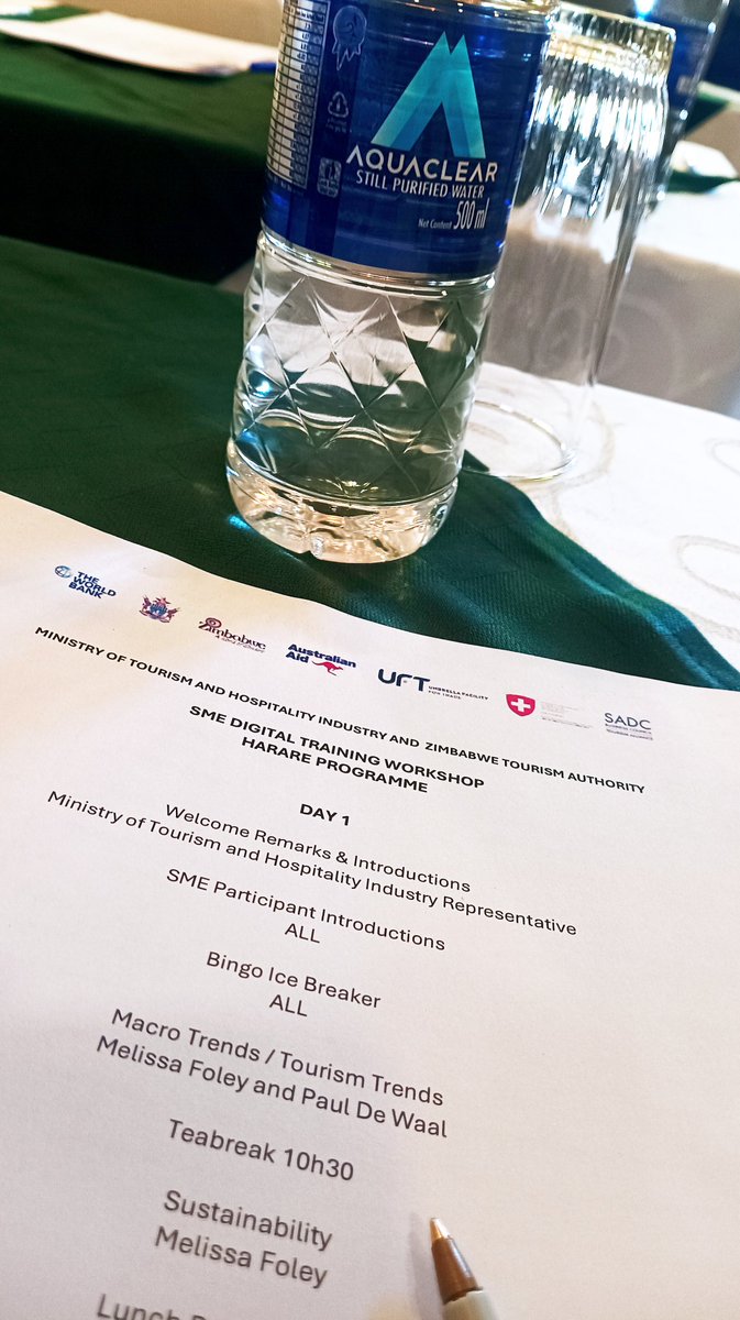 🫠Busy 3 days ahead! We're excited to participate in the Tourism SME's Training Programme for empowering SMEs to harness digitalization, creativity &amp; marketing;by <a href="/MOTHI_ZIMBABWE/">Min of Tourism and Hospitality Industry Zimbabwe</a> &amp; <a href="/ZtaUpdates/">Zimbabwe Tourism Authority</a> partnership with <a href="/WorldBank/">World Bank</a> 
#SMEs #TourismGrowth #SustainableTourism #digitalization