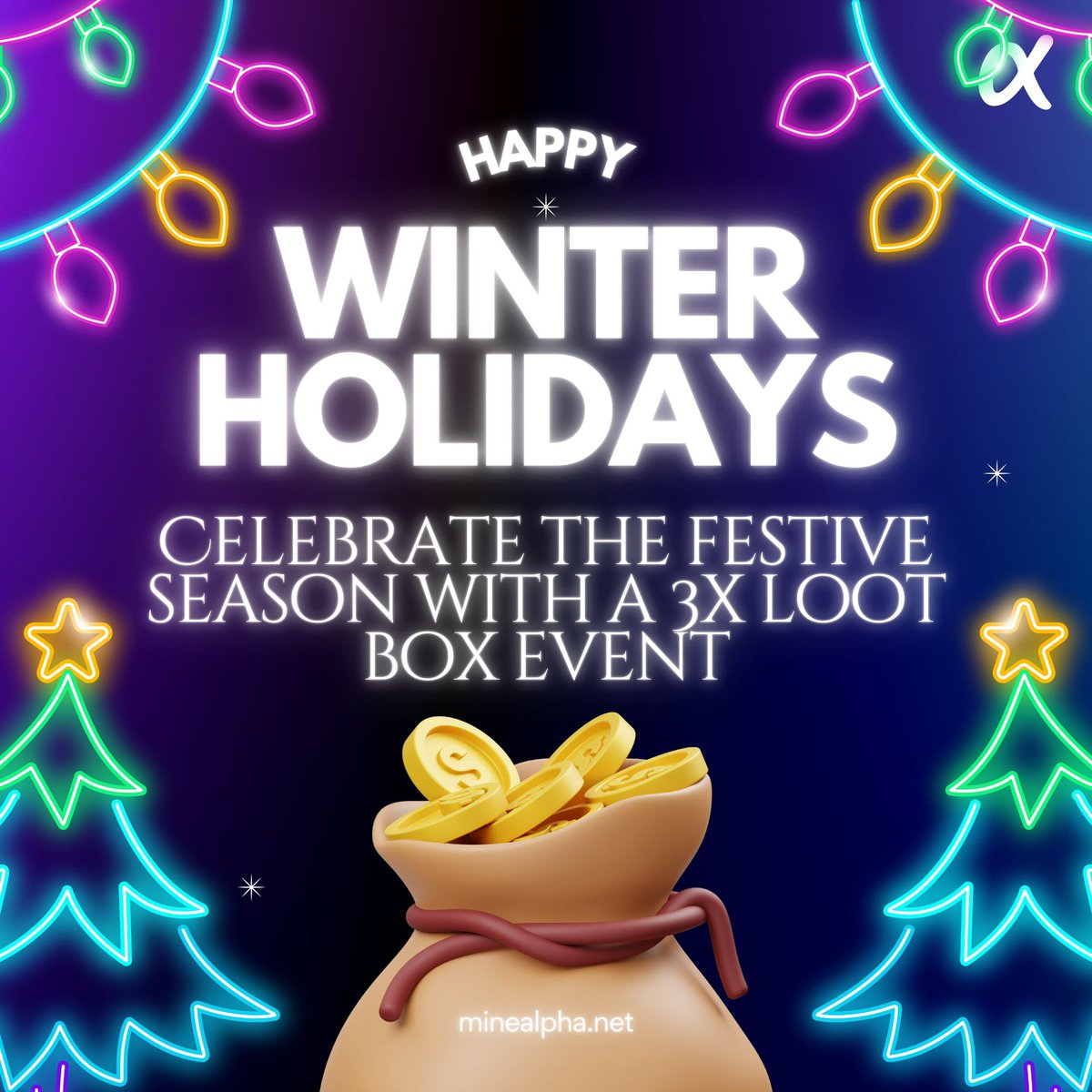 minealphanews's tweet image. Alpha Xmas is here!

Celebrate the holidays with us and receive 3x the normal rewards in all lootboxes. Open the app now to enjoy an all-new holiday theme!

Happy holidays to all the hodlers out there!

👉 minealpha.net

#xmas #alphanetwork