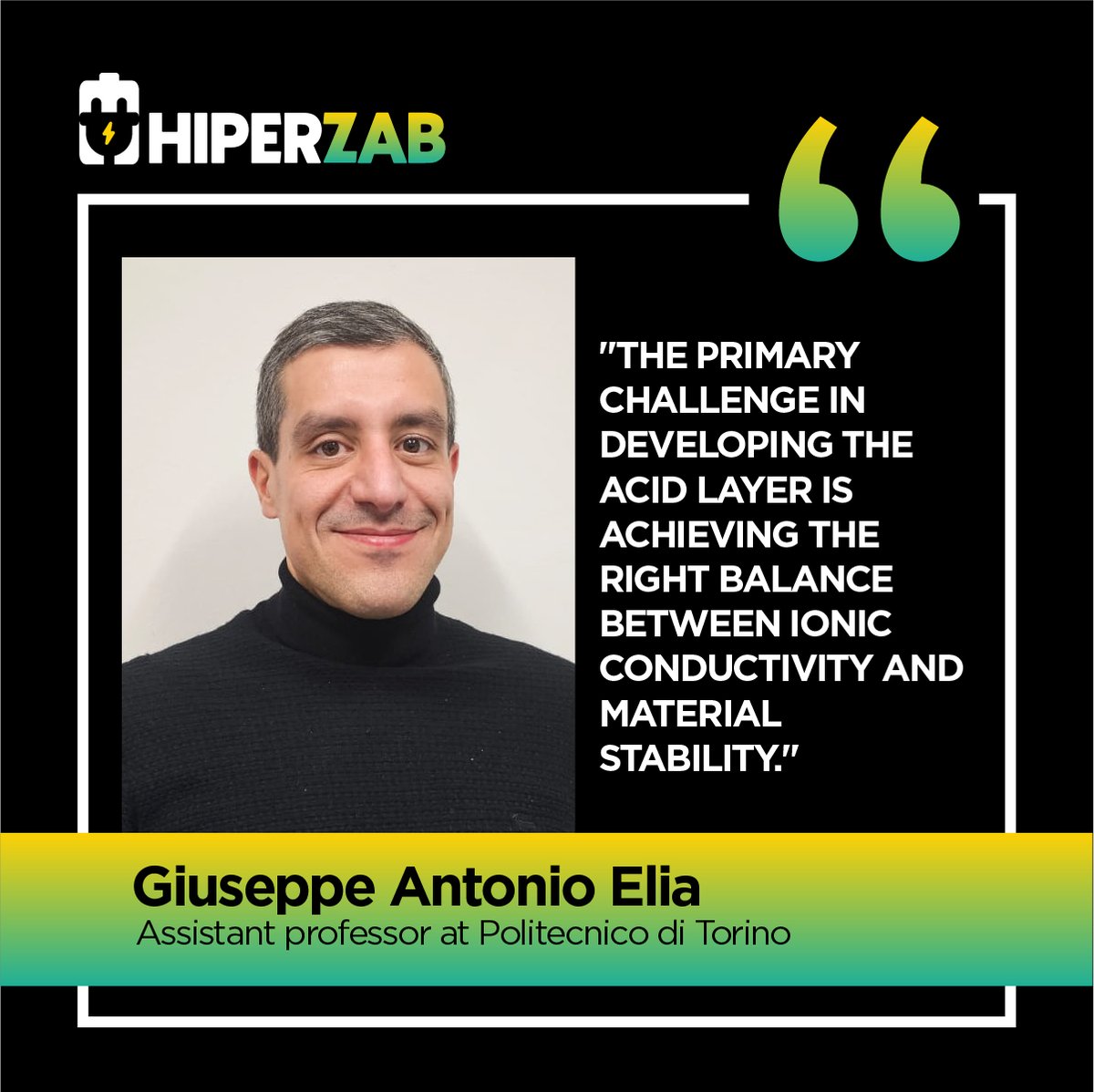 HIPERZAB (@hiperzabproject) on Twitter photo 🔬🌍 We spoke with Dr. Giuseppe Antonio Elia from <a href="/PoliTOnews/">Politecnico di Torino</a> about developing eco-friendly electrolytes for #zincAir #batteries (#ERZABs).
Learn how #sustainable additives & electrochemical investigations are advancing #EnergyStorage! 🌱⚡
👉hiperzab.eu/en/news-events… 🔬🌍 We spoke with Dr. Giuseppe Antonio Elia from <a href="/PoliTOnews/">Politecnico di Torino</a> about developing eco-friendly electrolytes for #zincAir #batteries (#ERZABs).
Learn how #sustainable additives & electrochemical investigations are advancing #EnergyStorage! 🌱⚡
👉hiperzab.eu/en/news-events…