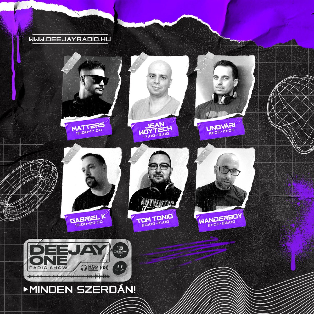 DeejayRadioHun's tweet photo. Pörgést hozunk a szerda délutánodba is a Deejayn!

16:00 - Matters
17:00 - Jean Woytech
18:00 - DJ Ungvari
19:00 - Gabriel K
20:00 - Tom Tonio
21:00 - Wanderboy

Hallgass minket!

https://t.co/GKj4KfYHV6
https://t.co/GvKoFtX5Pc https://t.co/nLRbDsPPbt