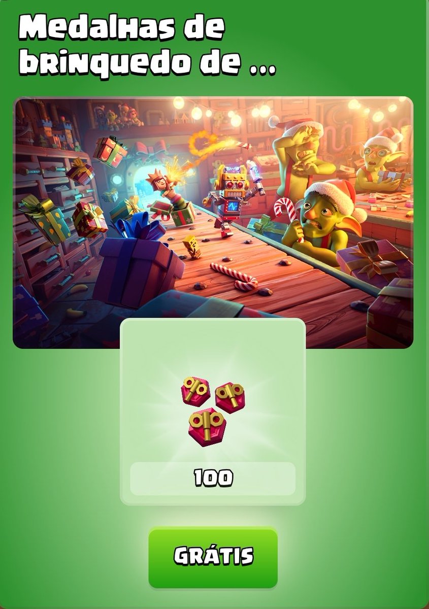 PapelisCoC's tweet photo. Receba 100 medalhas de brinquedo grátis na Supercell store. 👇👇
https://t.co/q3nI0Zawbo
#ClashOfClans https://t.co/kRr29tS7k1